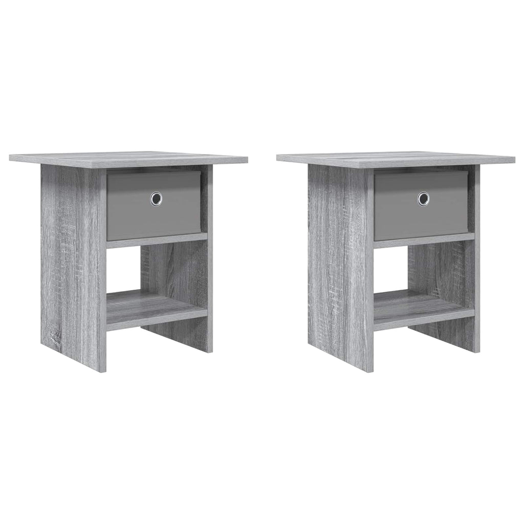 Comodino 2 pcs Grigio Sonoma 41 x 40 x 45 cm Legno multistrato