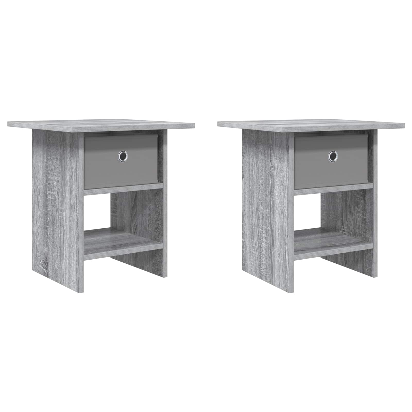 Comodino 2 pcs Grigio Sonoma 41 x 40 x 45 cm Legno multistrato