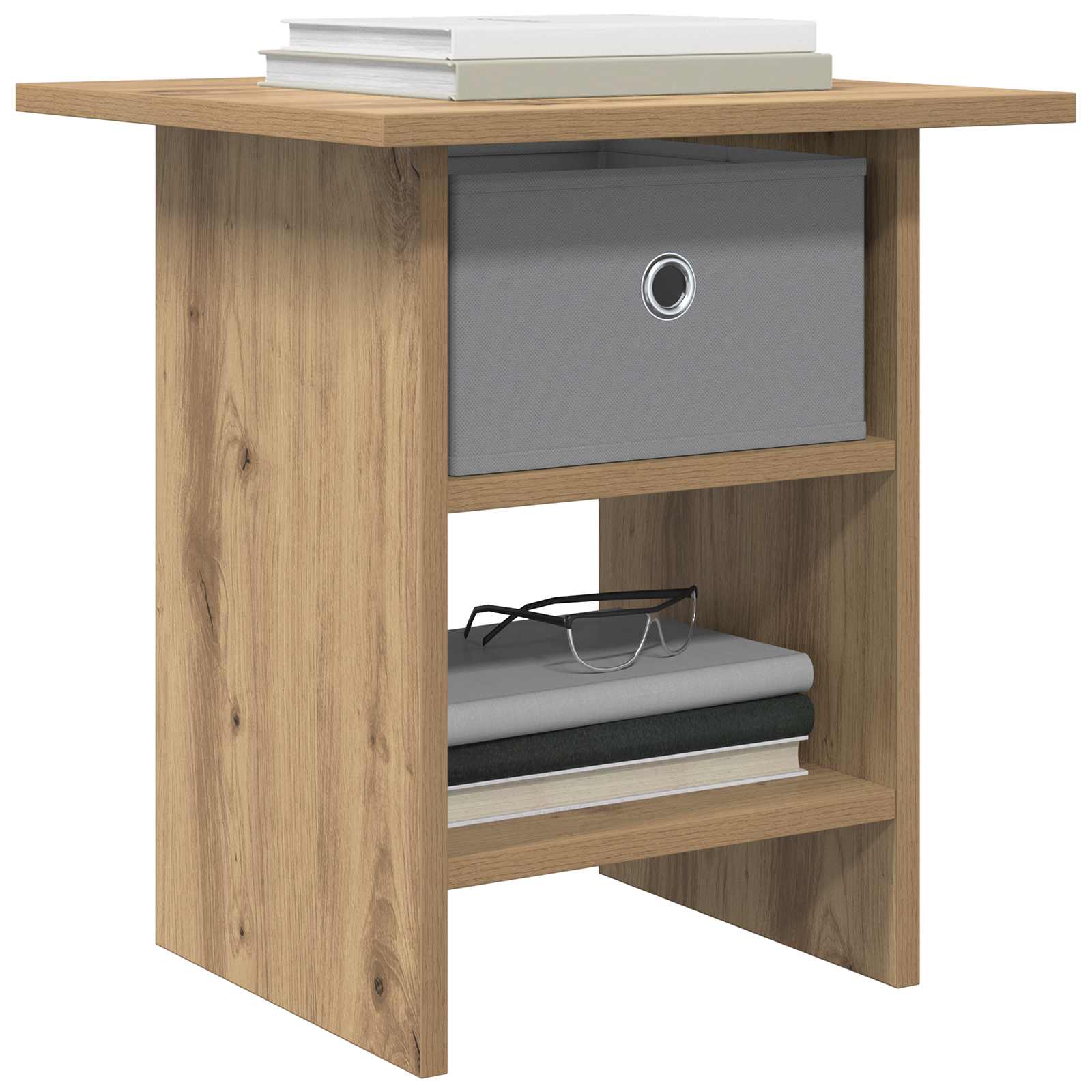 Comodino Rovere artigianale 41 x 40 x 45 cm Legno multistrato