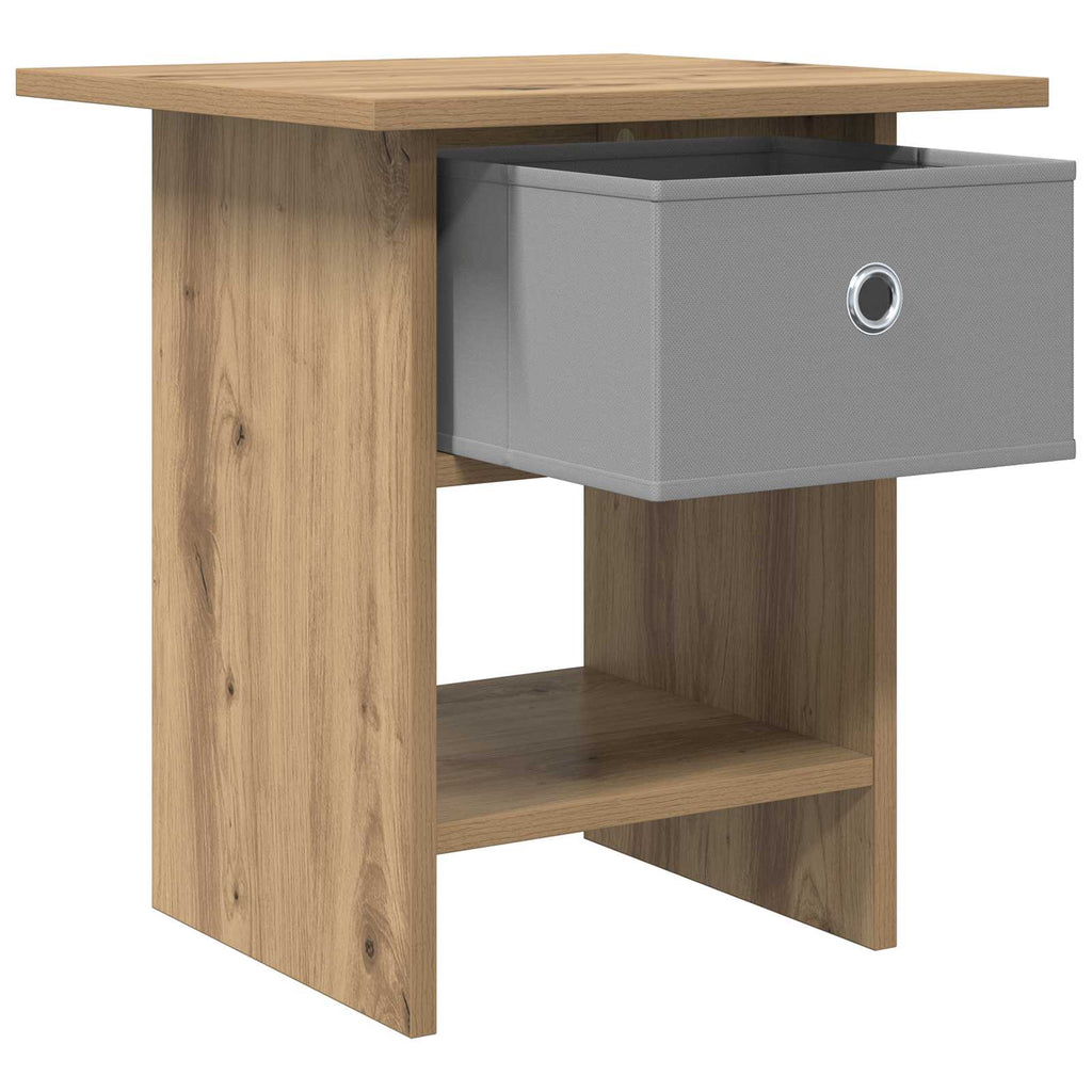 Comodino con cassetto 2 pcs Rovere artigianale 41 x 40 x 45 cm
