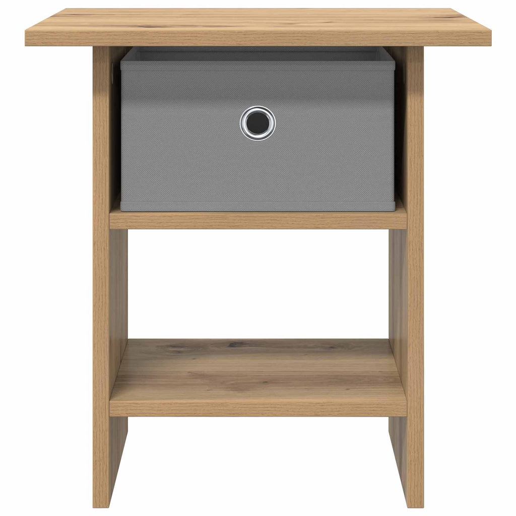 Comodino con cassetto 2 pcs Rovere artigianale 41 x 40 x 45 cm