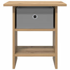 Comodino con cassetto 2 pcs Rovere artigianale 41 x 40 x 45 cm