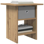 Comodino con cassetto 2 pcs Rovere artigianale 41 x 40 x 45 cm