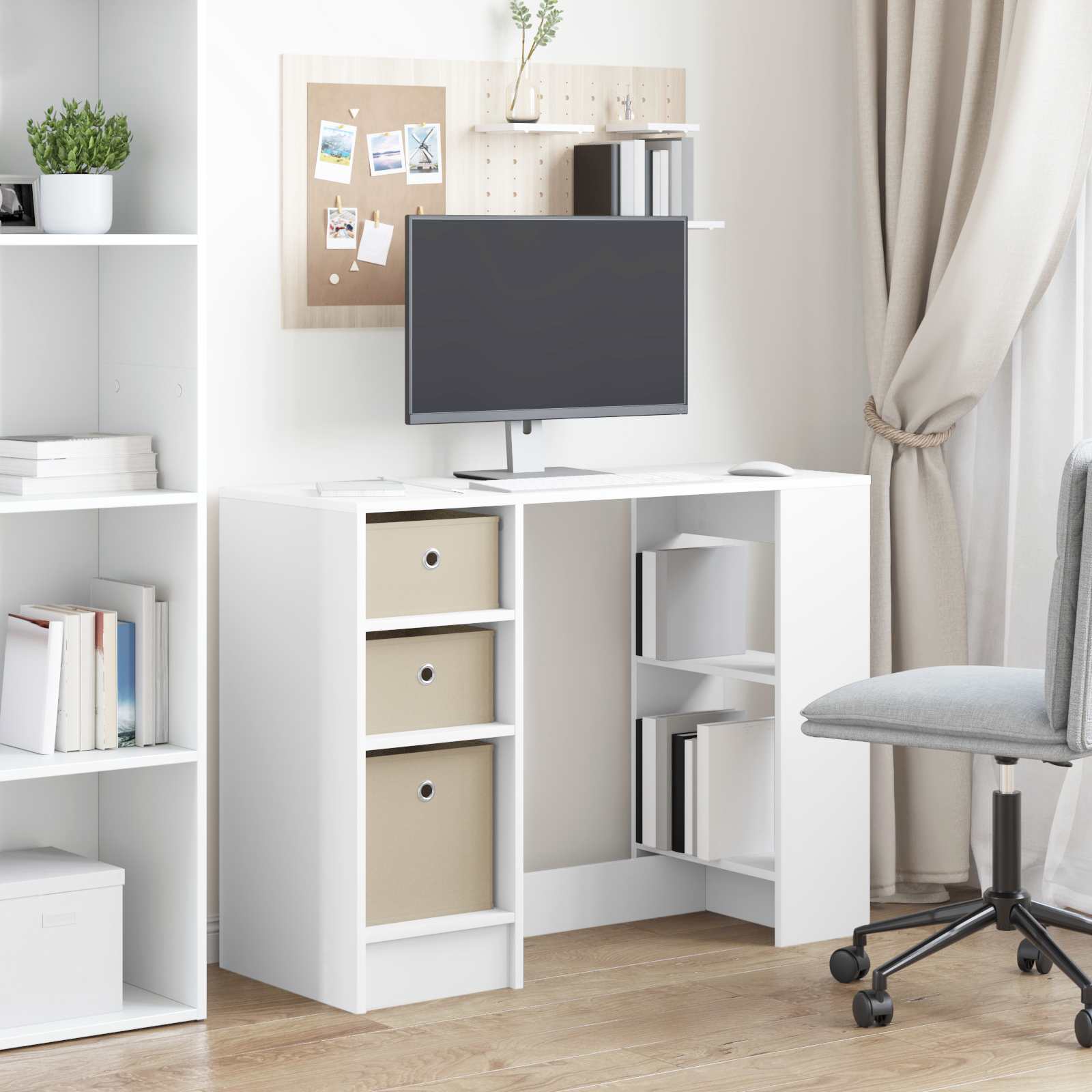 Scrivania Bianco 100 x 40 x 75 cm Legno multistrato
