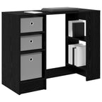 Scrivania Rovere Nero 100 x 40 x 75 cm Legno multistrato