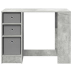 Scrivania Grigio cemento 100 x 40 x 75 cm Legno multistrato