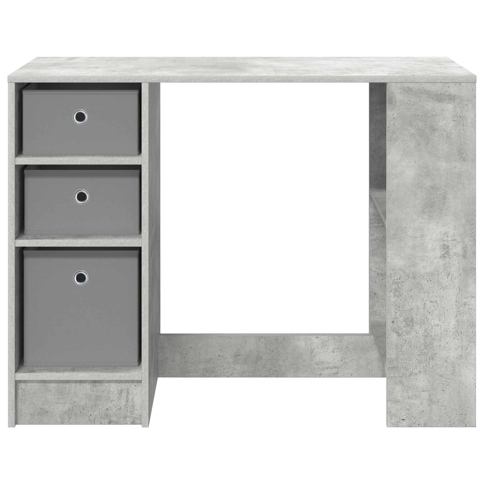 Scrivania Grigio cemento 100 x 40 x 75 cm Legno multistrato