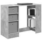 Scrivania Grigio cemento 100 x 40 x 75 cm Legno multistrato