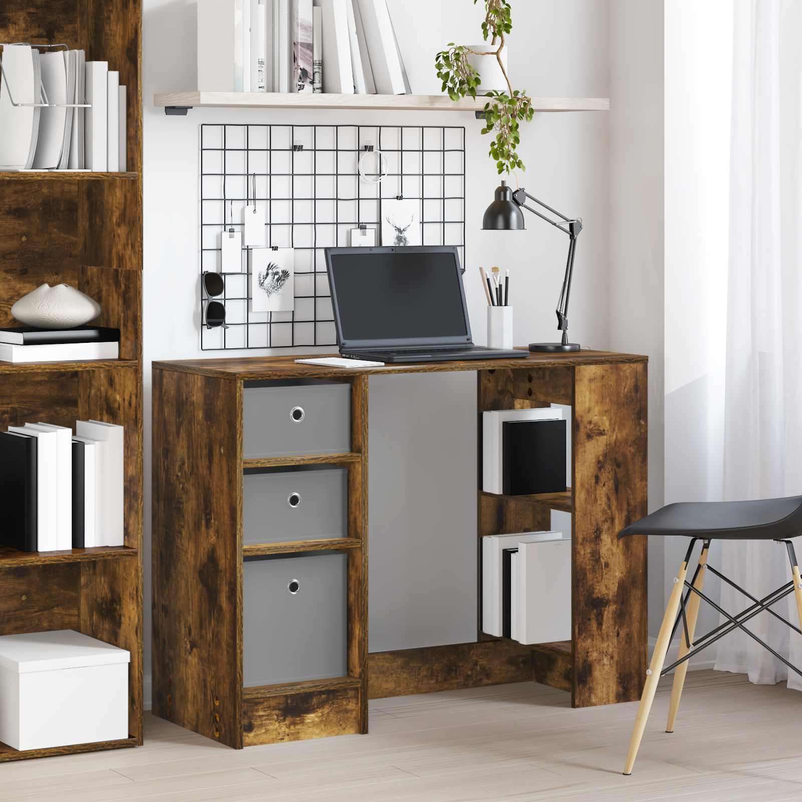 Scrivania Rovere fumé 100 x 40 x 75 cm Legno multistrato