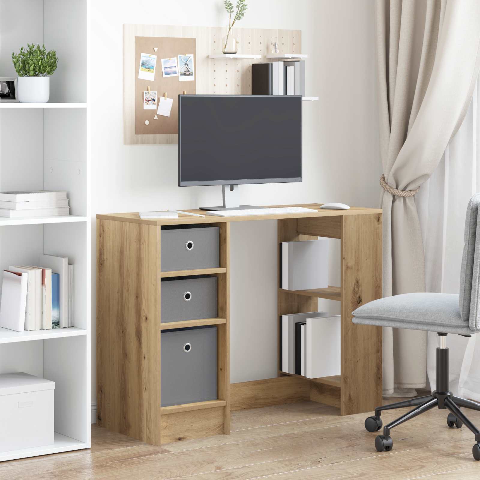 Scrivania Rovere artigianale 100 x 40 x 75 cm Legno multistrato