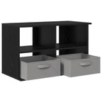 Supporto TV con cassetto Rovere Nero 79 x 40 x 48 cm