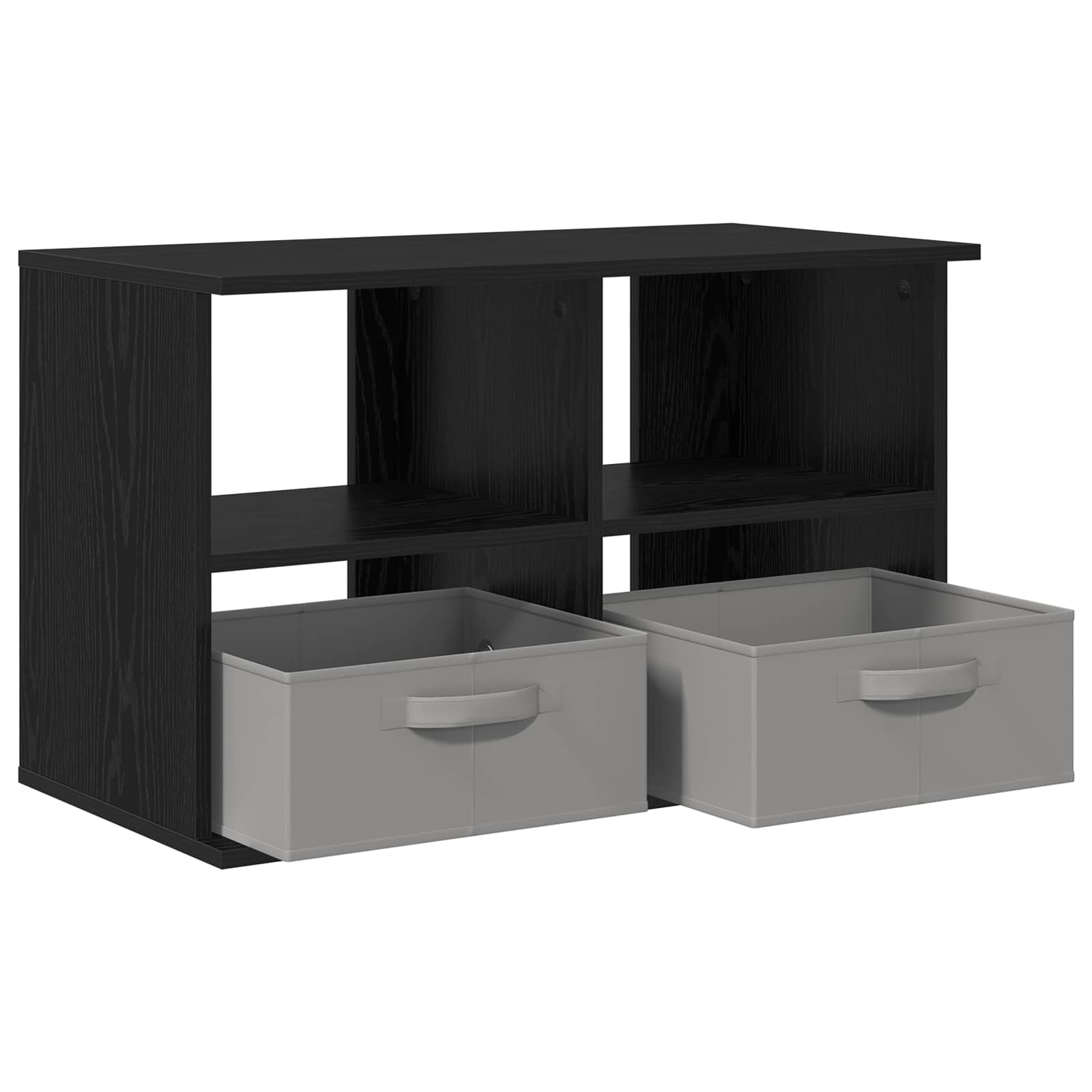 Supporto TV con cassetto Rovere Nero 79 x 40 x 48 cm
