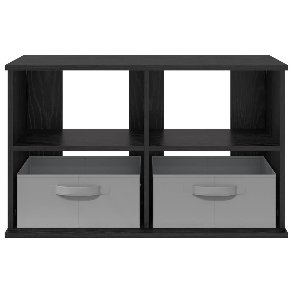 Supporto TV con cassetto Rovere Nero 79 x 40 x 48 cm