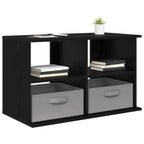 Supporto TV con cassetto Rovere Nero 79 x 40 x 48 cm