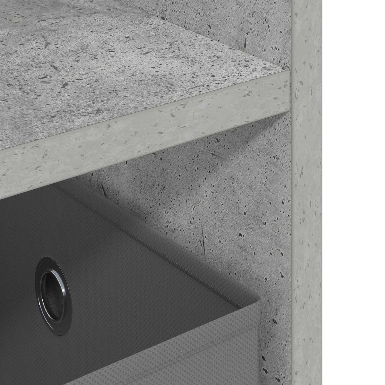 Supporto TV con cassetto Grigio cemento 79 x 40 x 48 cm