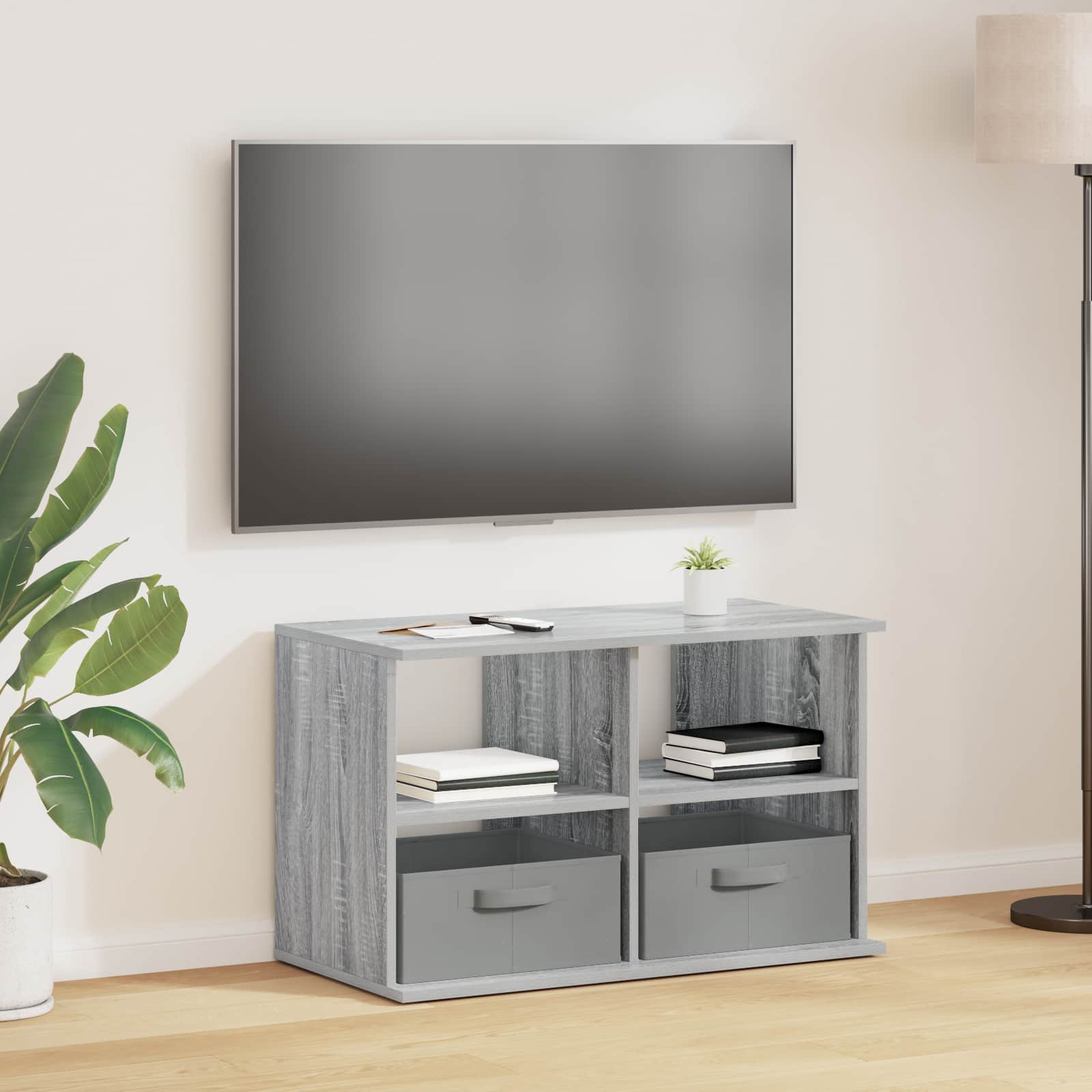 Supporto TV con cassetto Grigio Sonoma 79 x 40 x 48 cm