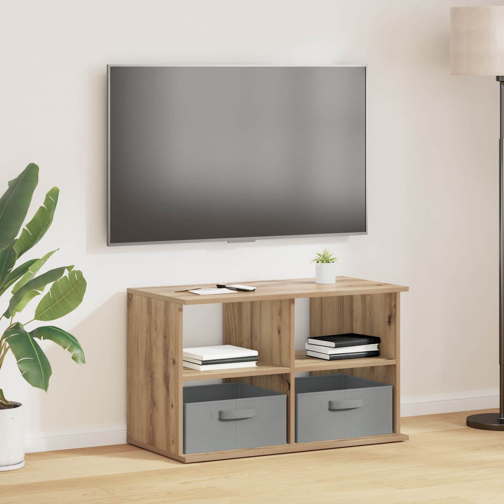 Supporto TV con cassetto Rovere artigianale 79 x 40 x 48 cm