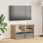 Supporto TV con cassetto Rovere artigianale 79 x 40 x 48 cm