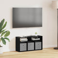Lowboard con cassetto Rovere Nero 72 x 22,5 x 38 cm