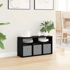 Lowboard con cassetto Rovere Nero 72 x 22,5 x 38 cm