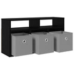 Lowboard con cassetto Rovere Nero 72 x 22,5 x 38 cm
