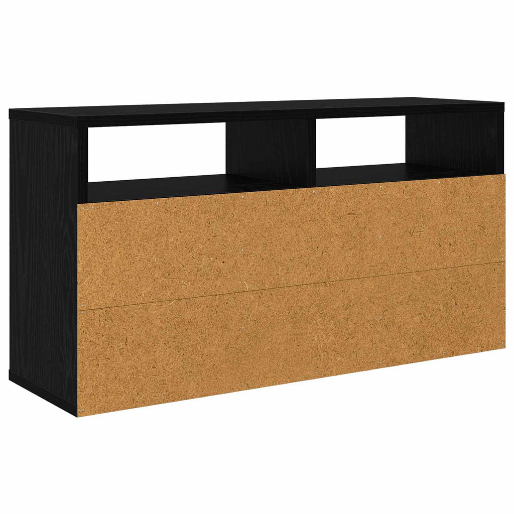 Lowboard con cassetto Rovere Nero 72 x 22,5 x 38 cm
