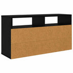 Lowboard con cassetto Rovere Nero 72 x 22,5 x 38 cm