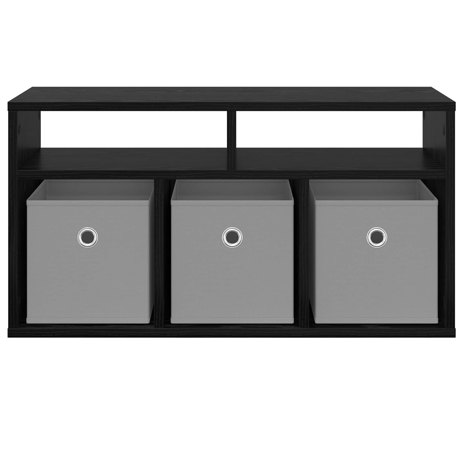 Lowboard con cassetto Rovere Nero 72 x 22,5 x 38 cm