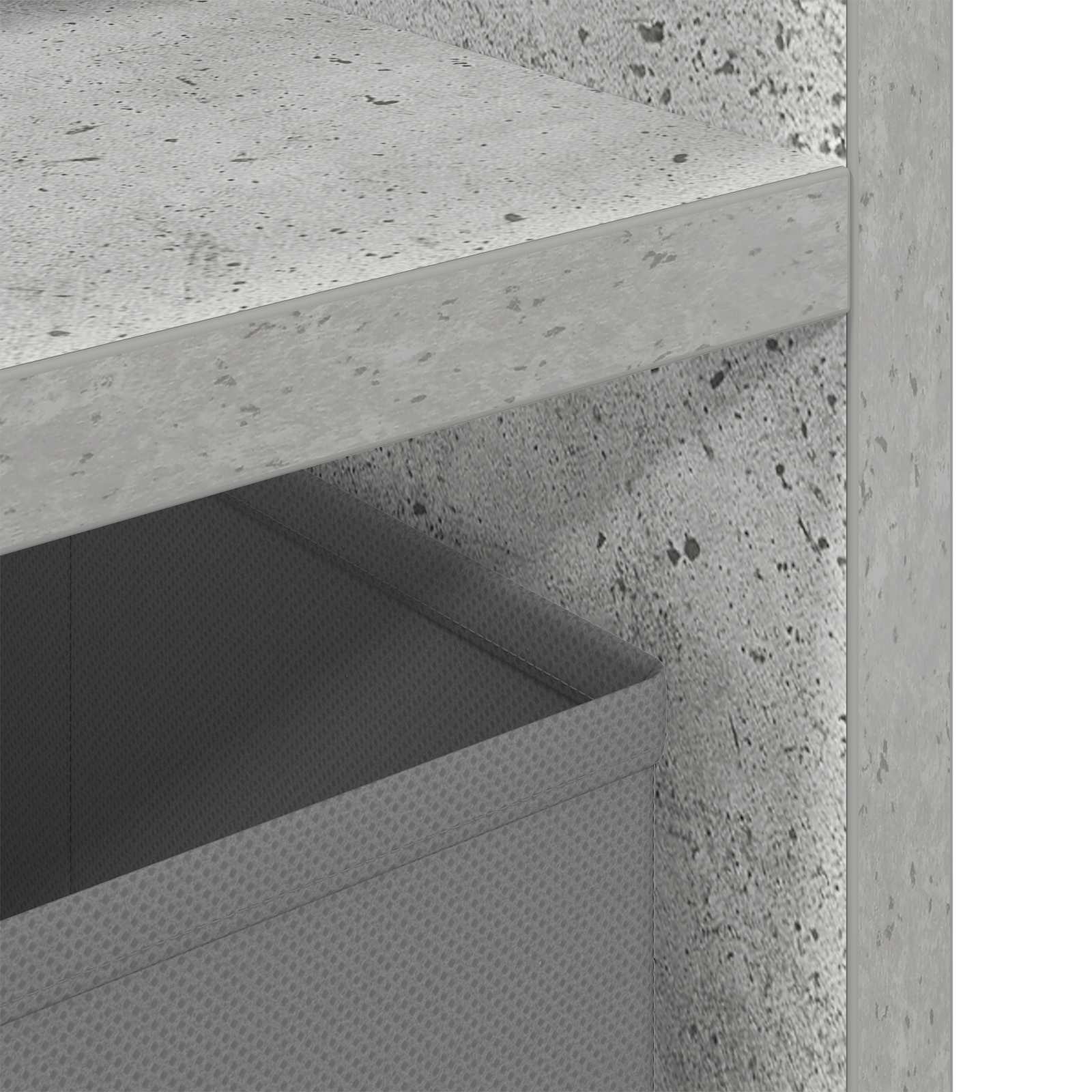 Lowboard con cassetto Grigio cemento 72 x 22,5 x 38 cm