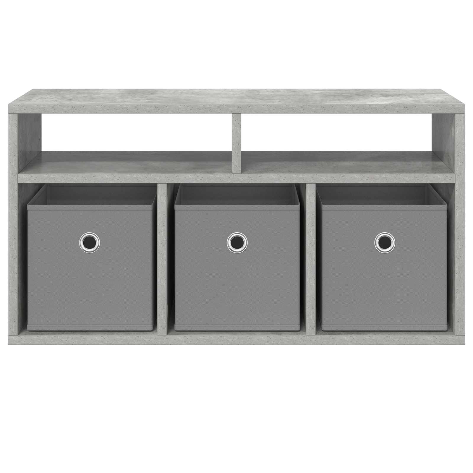 Lowboard con cassetto Grigio cemento 72 x 22,5 x 38 cm