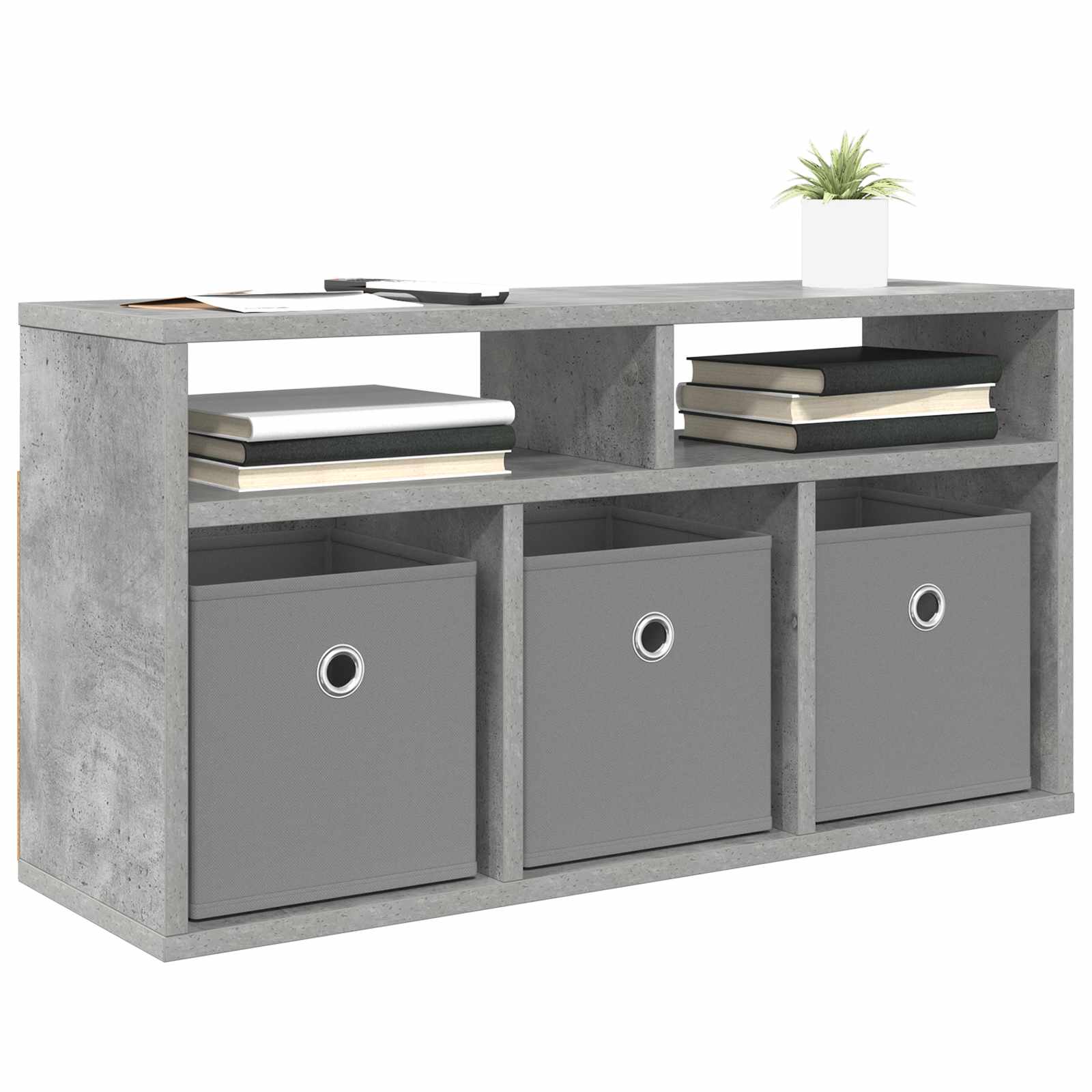 Lowboard con cassetto Grigio cemento 72 x 22,5 x 38 cm