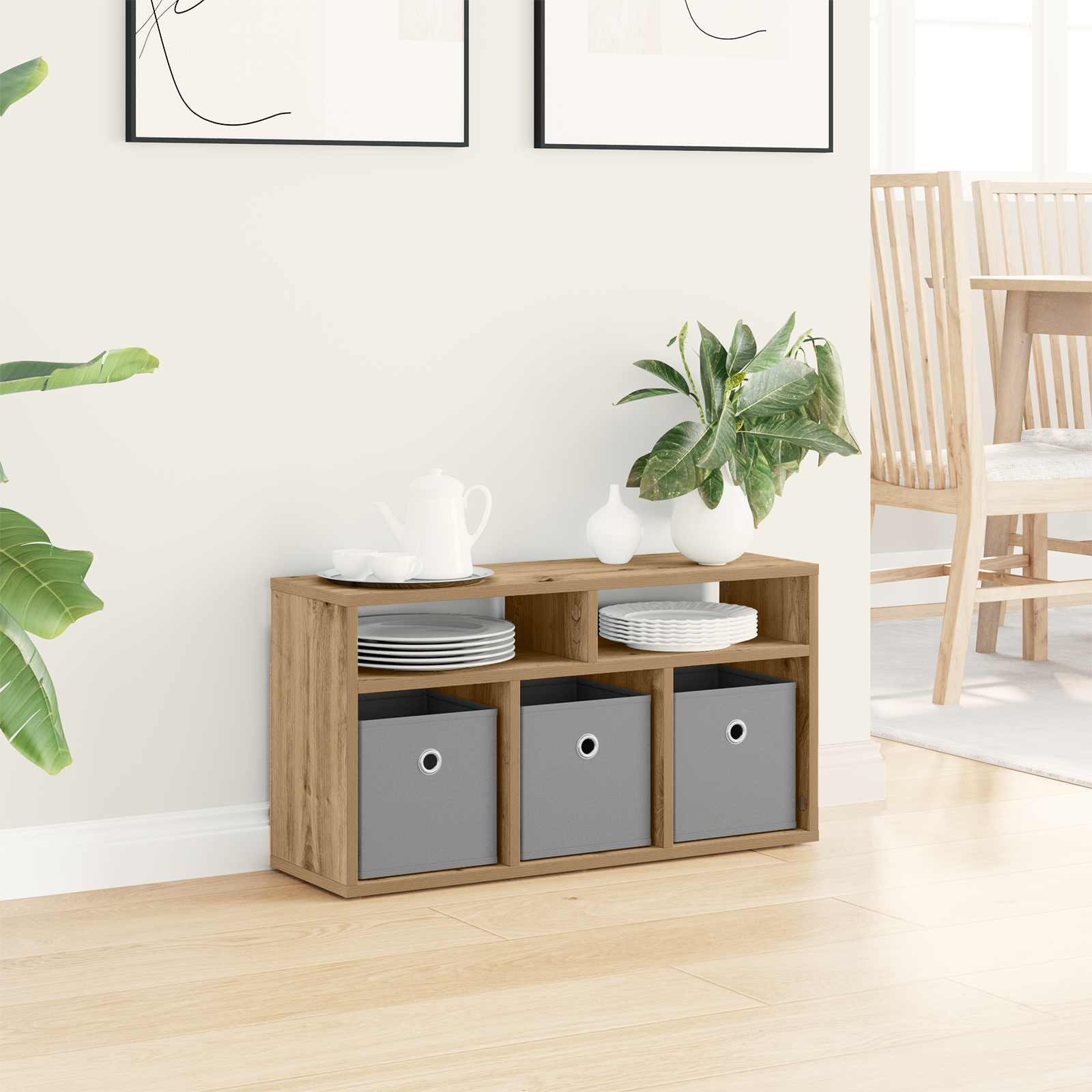 Lowboard con cassetto Rovere artigianale 72 x 22,5 x 38 cm