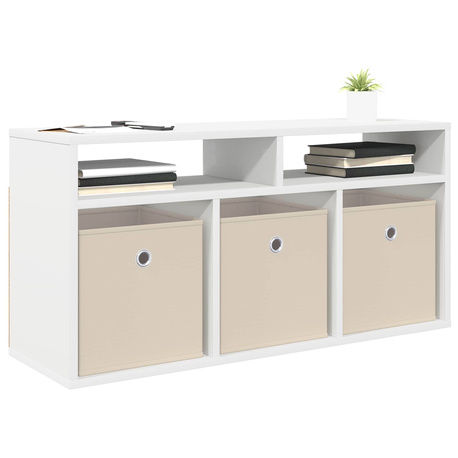 Lowboard con cassetto Bianco 87 x 27,5 x 43 cm