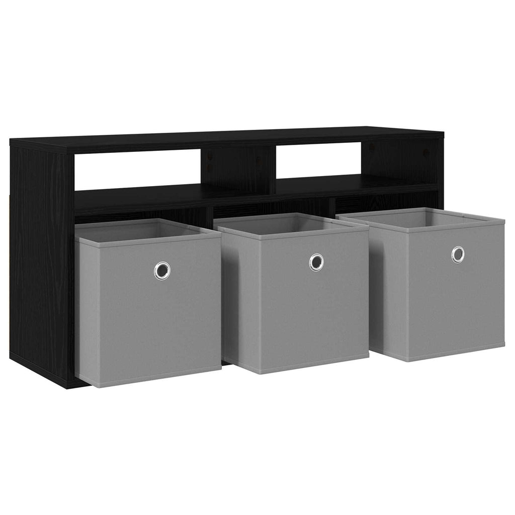 Lowboard con cassetto Rovere Nero 87 x 27,5 x 43 cm