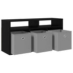 Lowboard con cassetto Rovere Nero 87 x 27,5 x 43 cm