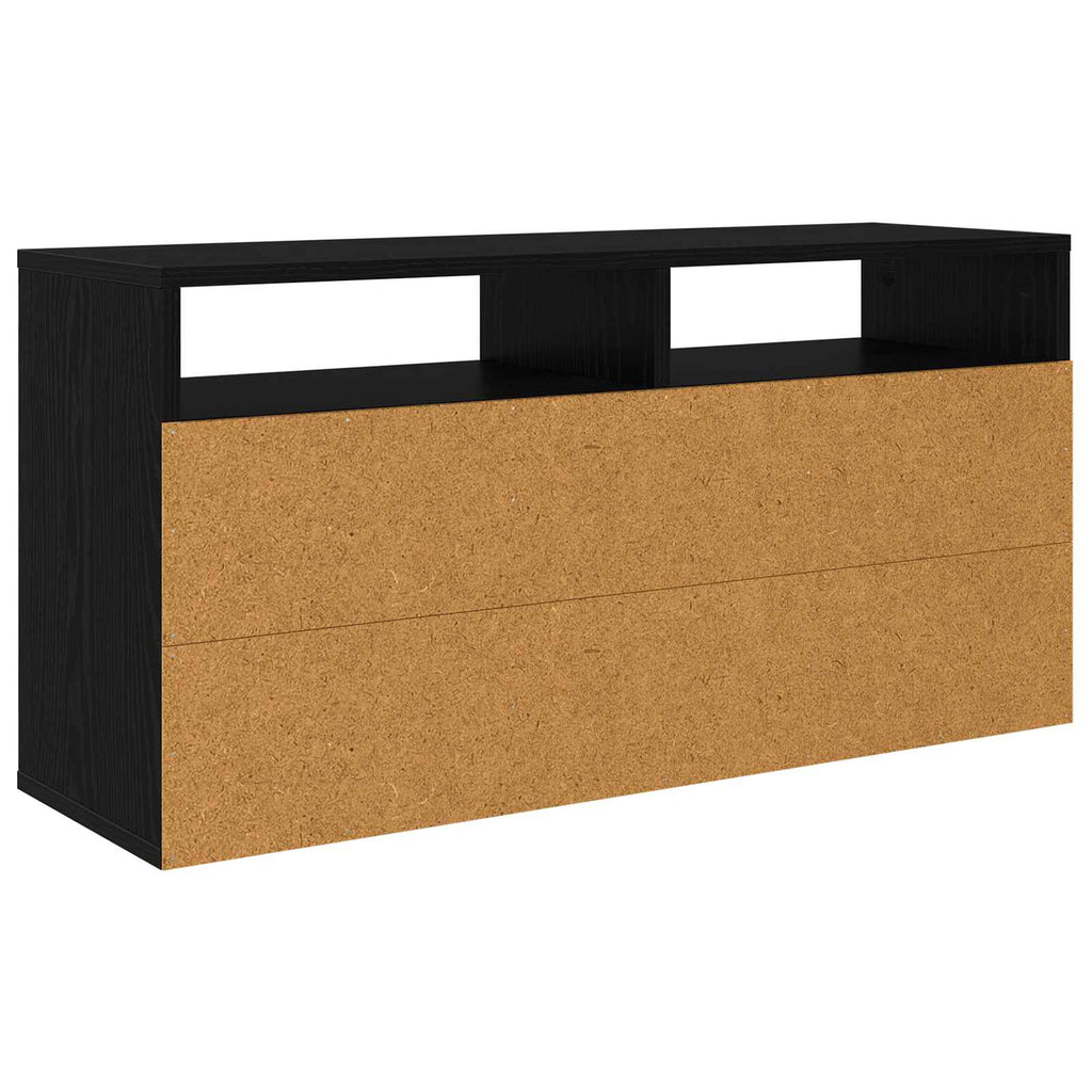 Lowboard con cassetto Rovere Nero 87 x 27,5 x 43 cm
