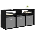 Lowboard con cassetto Rovere Nero 87 x 27,5 x 43 cm
