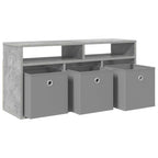 Lowboard con cassetto Grigio cemento 87 x 27,5 x 43 cm