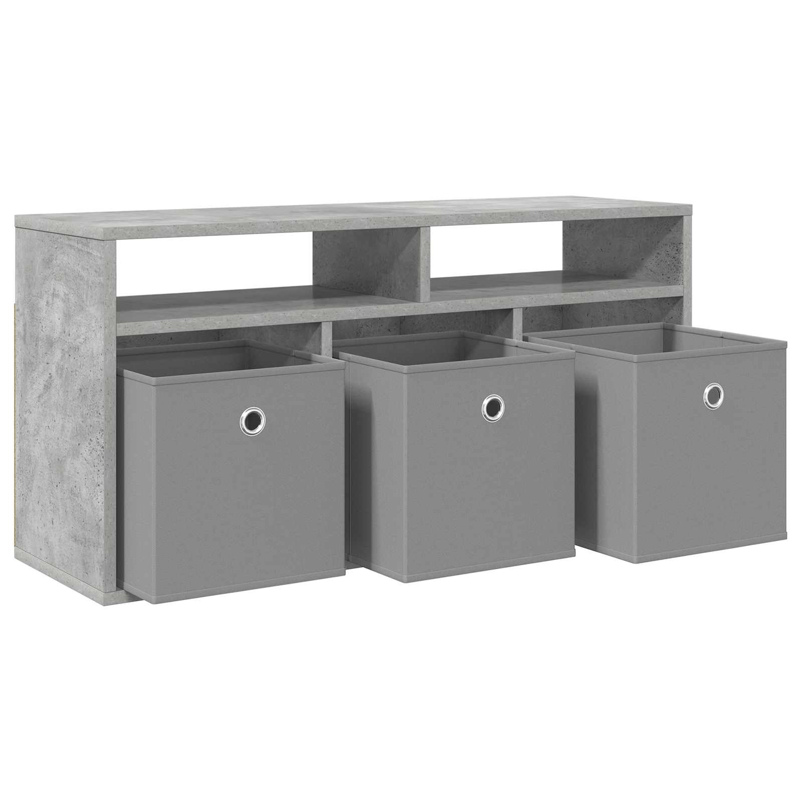Lowboard con cassetto Grigio cemento 87 x 27,5 x 43 cm