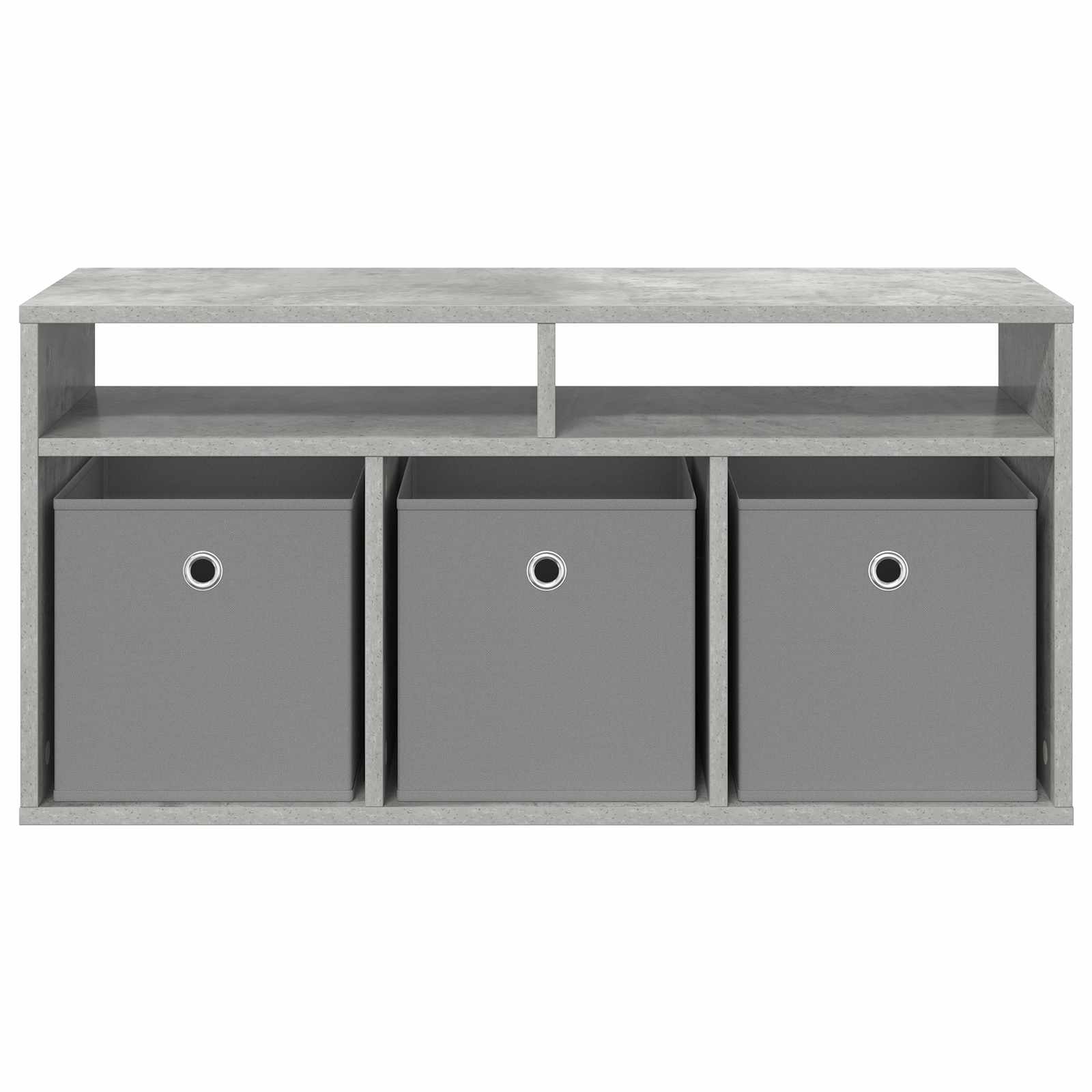 Lowboard con cassetto Grigio cemento 87 x 27,5 x 43 cm