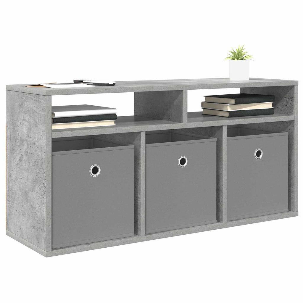 Lowboard con cassetto Grigio cemento 87 x 27,5 x 43 cm