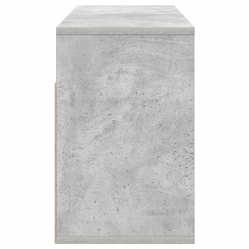 Lowboard con cassetto Grigio cemento 87 x 27,5 x 43 cm