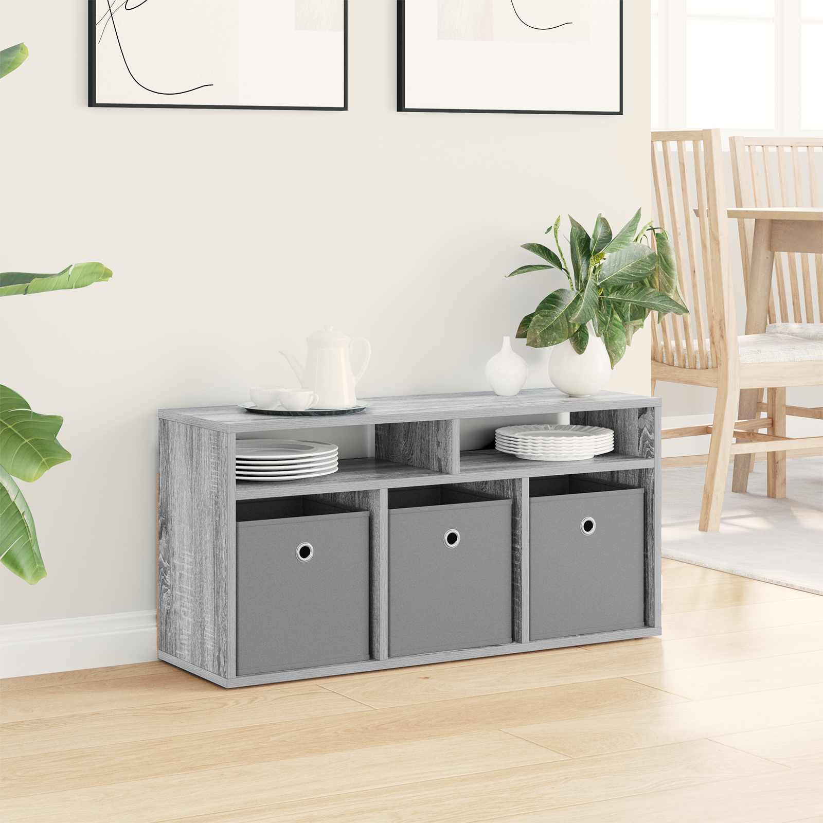 Lowboard con cassetto Grigio Sonoma 87 x 27,5 x 43 cm