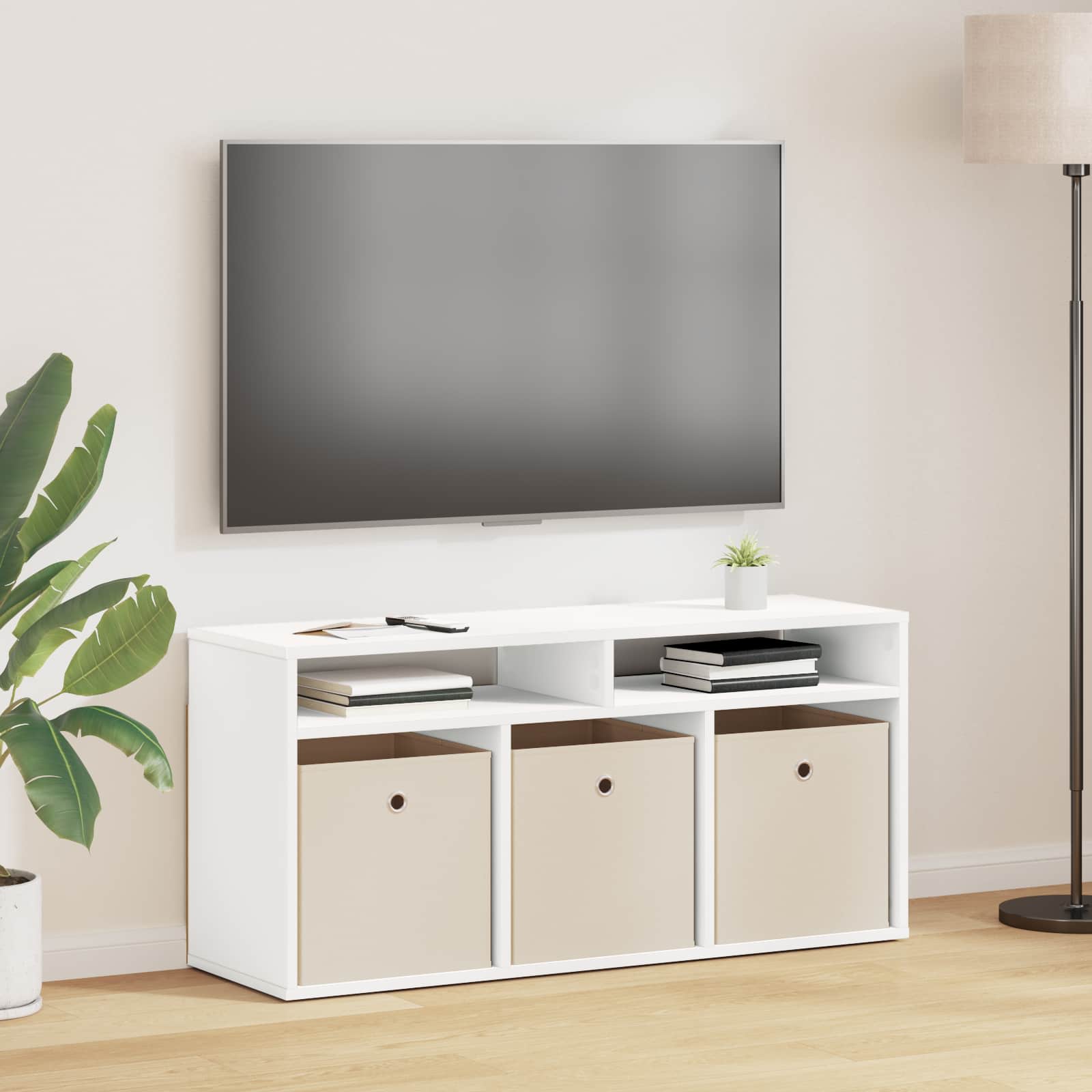 Lowboard con cassetto Bianco 102 x 32 x 48,5 cm