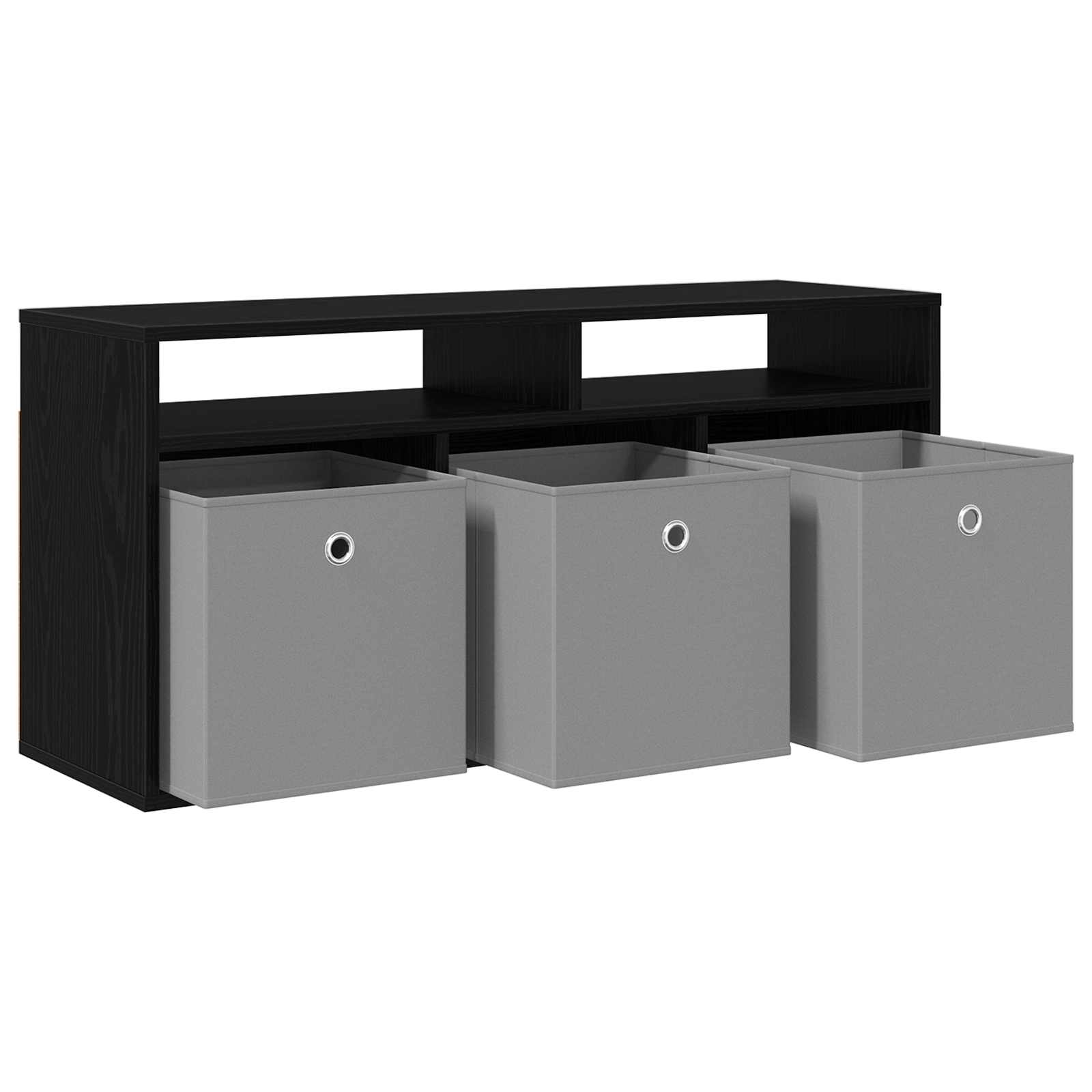 Lowboard con cassetto Rovere Nero 102 x 32 x 48,5 cm