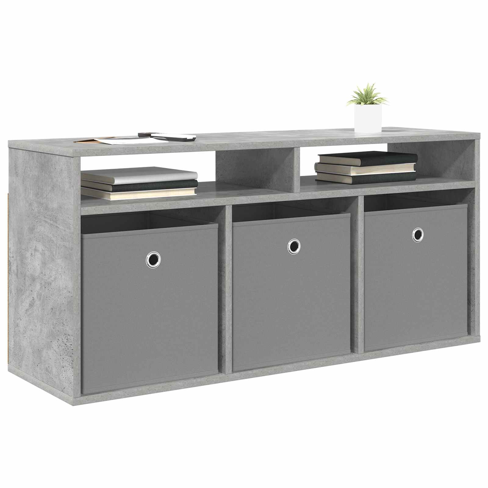 Lowboard con cassetto Grigio cemento 102 x 32 x 48,5 cm