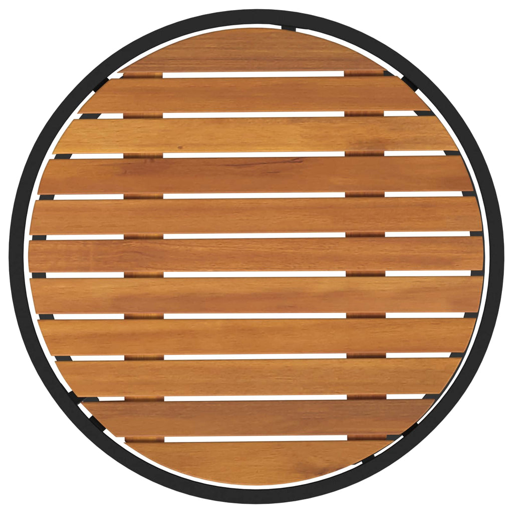 Set di Tavolini da Caffè 2 pcs Naturale e Nero 55 x 55 x 45 cm