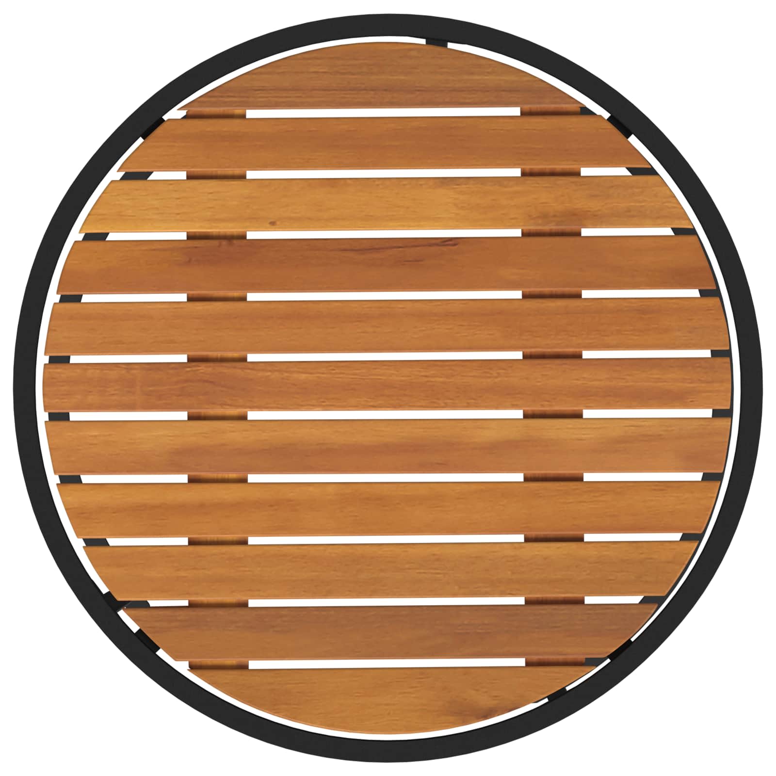 Set di Tavolini da Caffè 2 pcs Naturale e Nero 55 x 55 x 45 cm