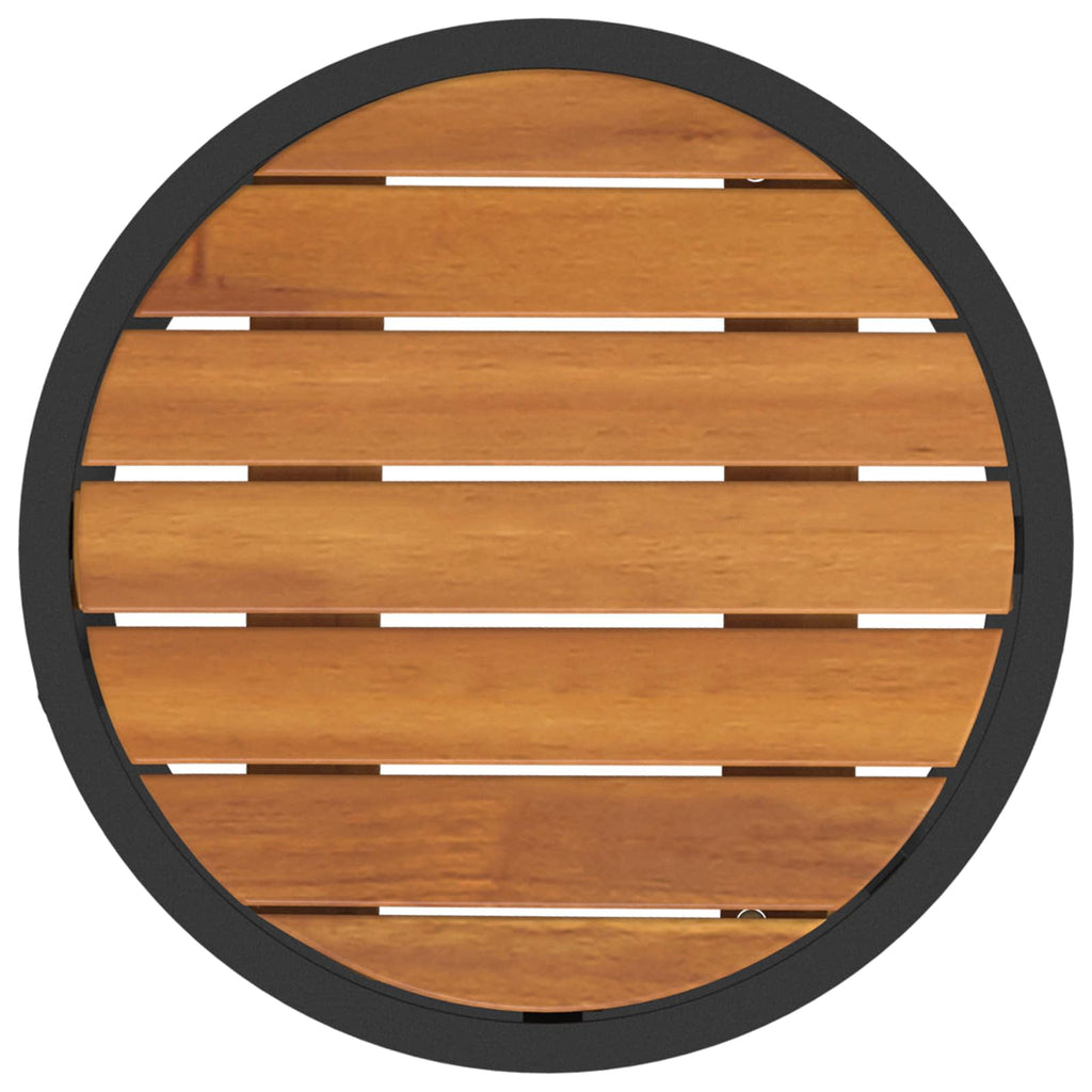 Set di Tavolini da Caffè 2 pcs Naturale e Nero 55 x 55 x 45 cm