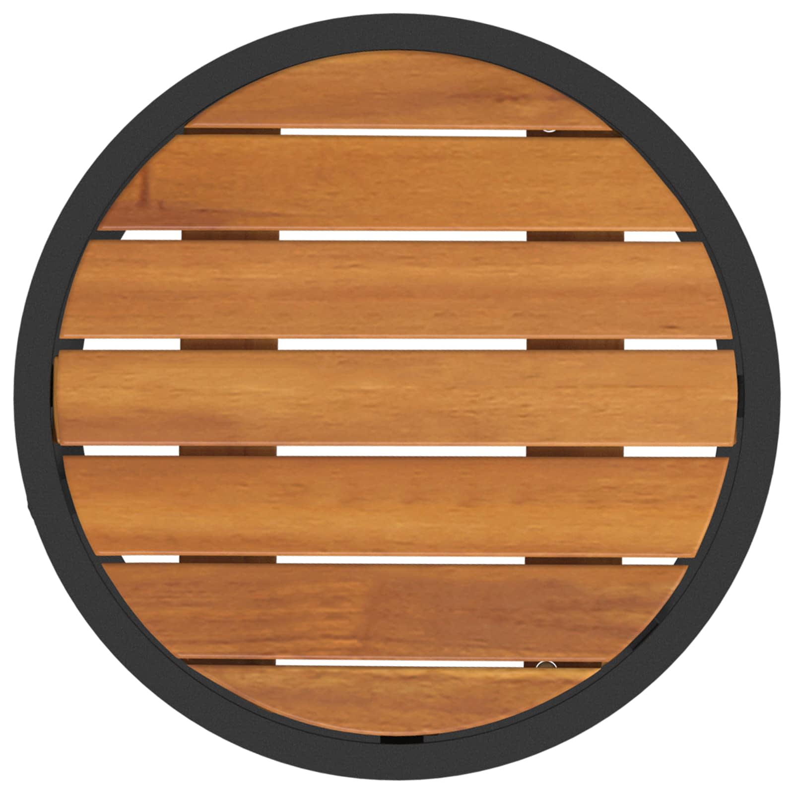 Set di Tavolini da Caffè 2 pcs Naturale e Nero 55 x 55 x 45 cm